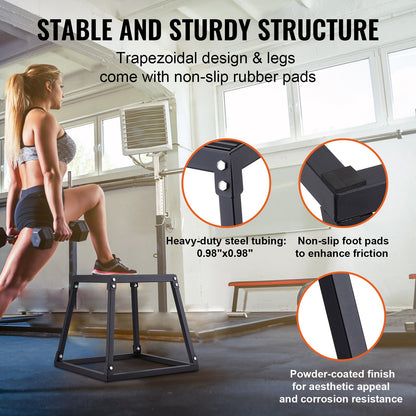 Plyometric Jump Boxes, 12/18/24 Inch Plyo Box, Platform And Jumping Agility Box