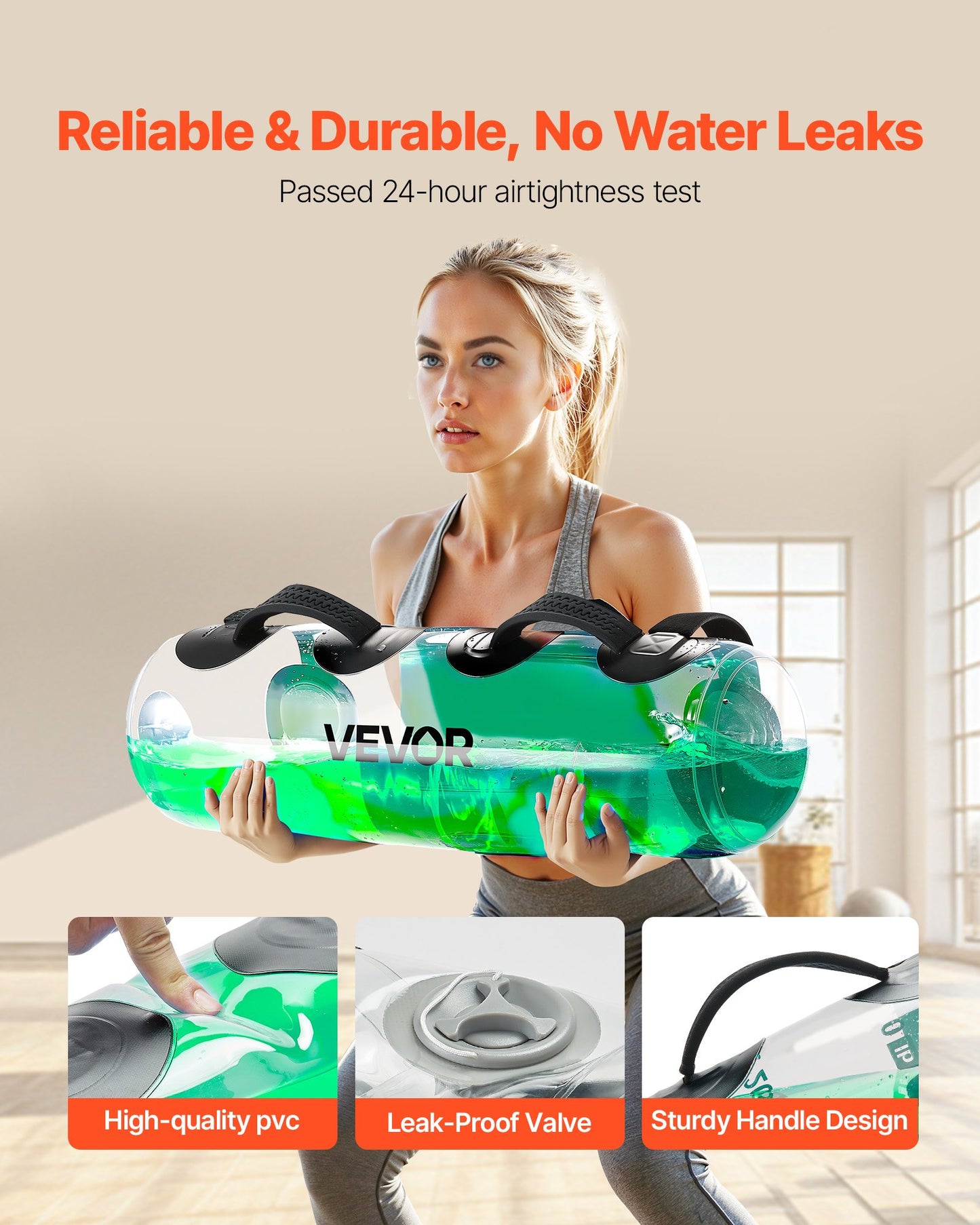 Water Weights Aqua Bag, Large Aqua Bags For Workout, 70 Lbs Adjustable Portable Stability Fitness & Full Body Exercise Equipment